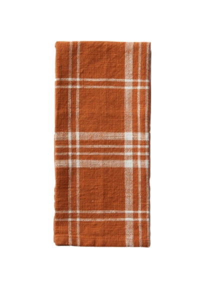 Fall Rust Plaid Dishtowel