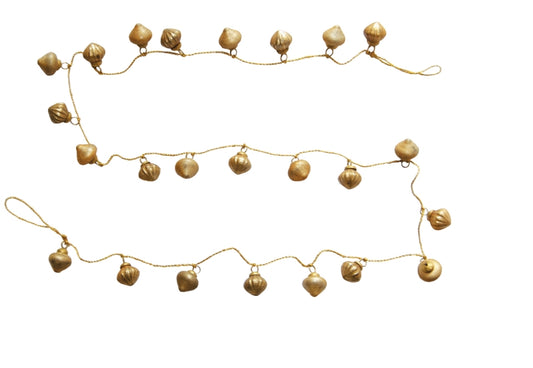 Embossed Mercury Gold Ornament Garland - 72"