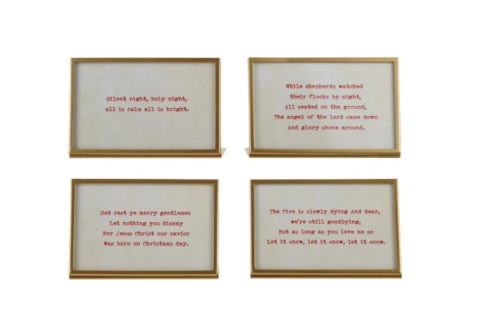 Gold Frame with Glass Saying - 4"x6" - 4 styles