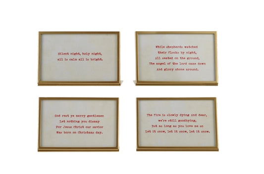 Gold Frame with Glass Saying - 4"x6" - 4 styles
