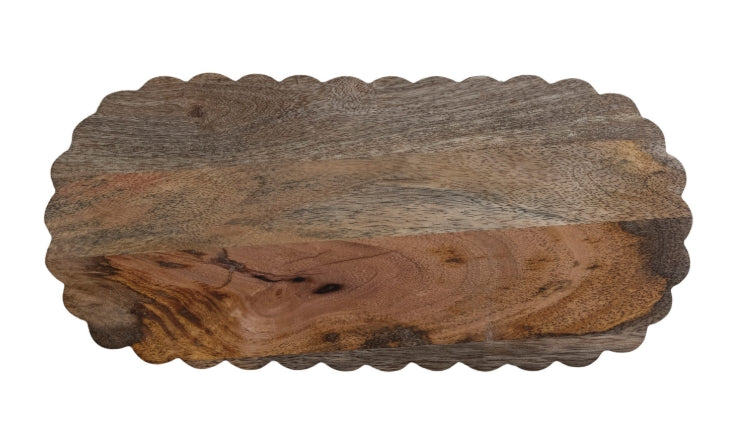 Mango Scalloped Cheese/Serving Board - 15"x7"