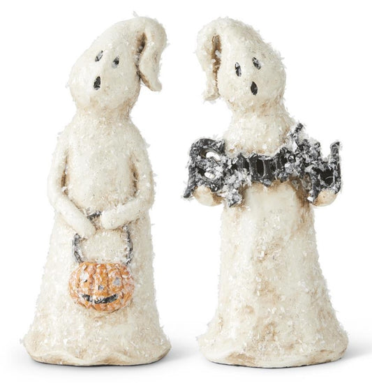 Glittered Halloween Ghost - 7.5" - 2 Styles