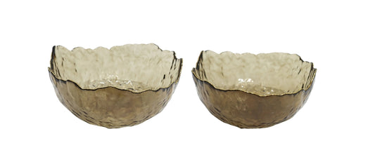 Brown Organic Glass Bowl - 2 Sizes