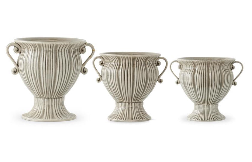 Gray Ceramic Urn - 3 Sizes
