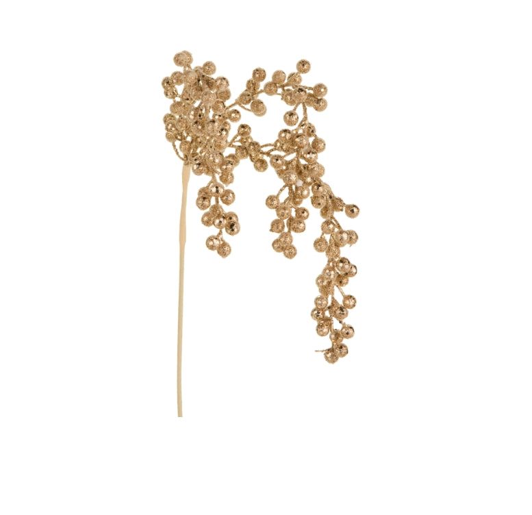 Platinum Glitter Hanging Berry - 31"