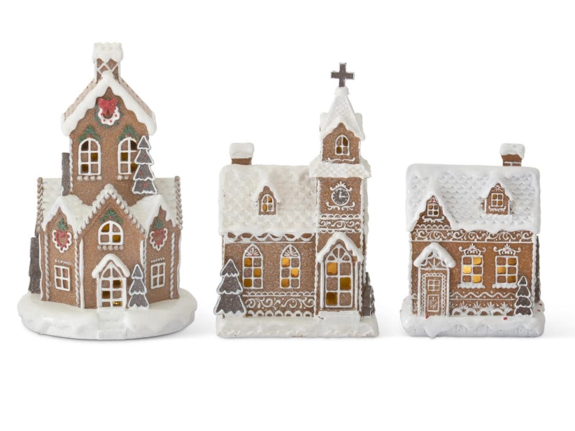 Gingerbread House with LED Timer - 3 Styles