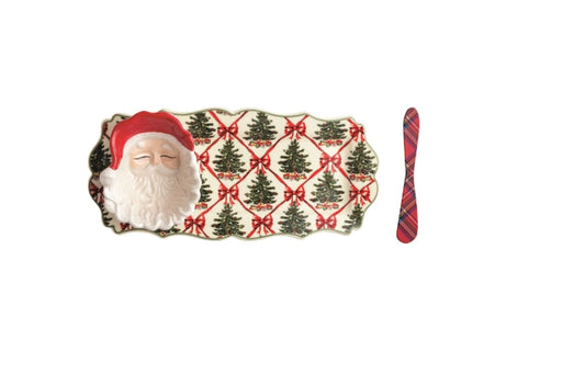Tree Tray and Santa Tidbit Set