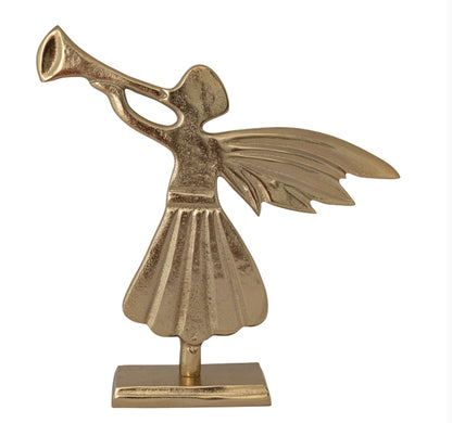Gold Angel with a Trumpet - 9"