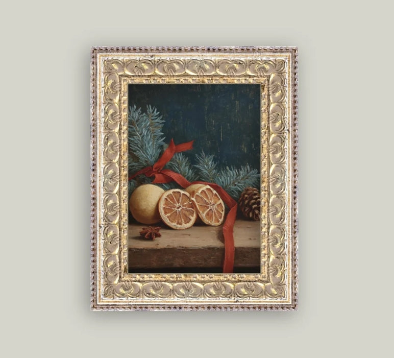 Christmas Oranges Framed Art - 8"x10"
