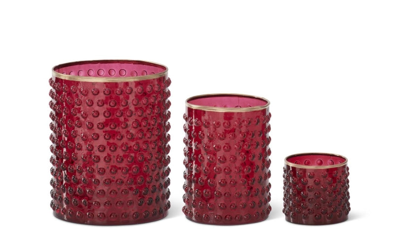 Red Dot Embossed w/Gold Rim - 3 Sizes