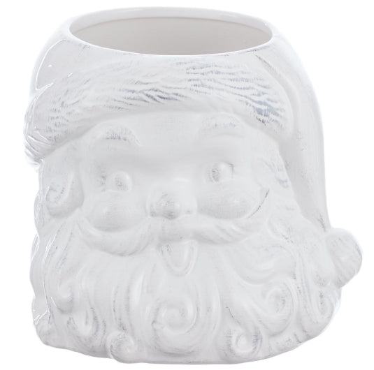Cream Santa Vase - 8"