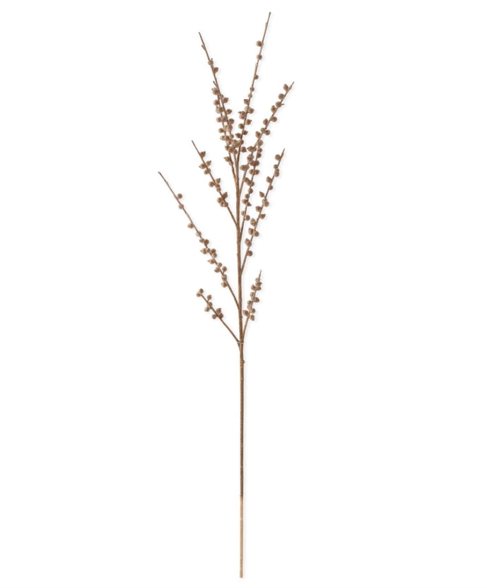 Gold Beaded Berry Spray - 47"