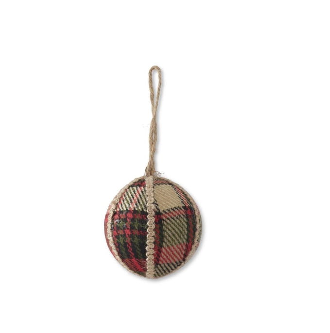 Red Green and Black Plaid Ornament - 2 Sizes