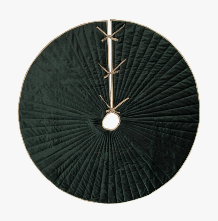 Green Velvet Splendor Tree Skirt - 54"