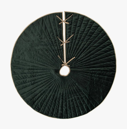 Green Velvet Splendor Tree Skirt - 54"