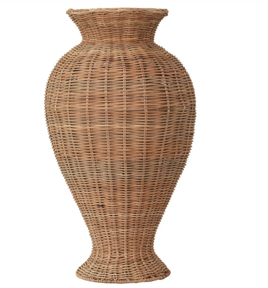 Hand Woven Rattan Vase - 21"