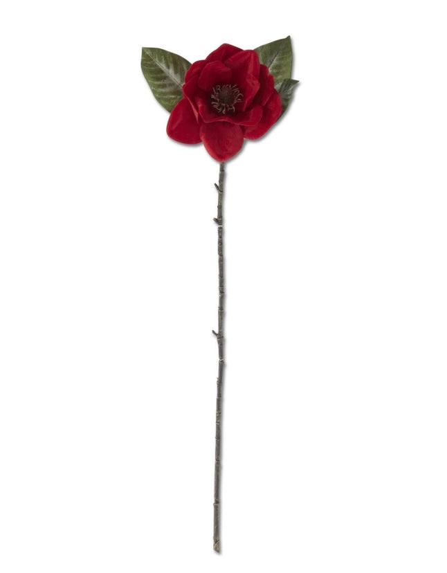Red Velvet Magnolia Stem - 35"