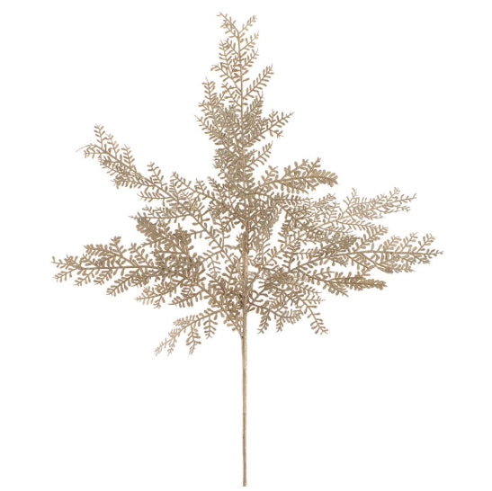 Glittered Beige Juniper Spray - 30"