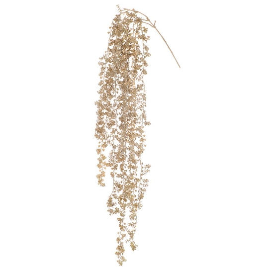 Glittered Beige Hanging Mini Fern Vine - 41"