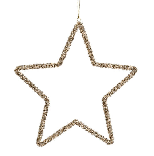 Jewel Gold Star Ornament - 8.5"