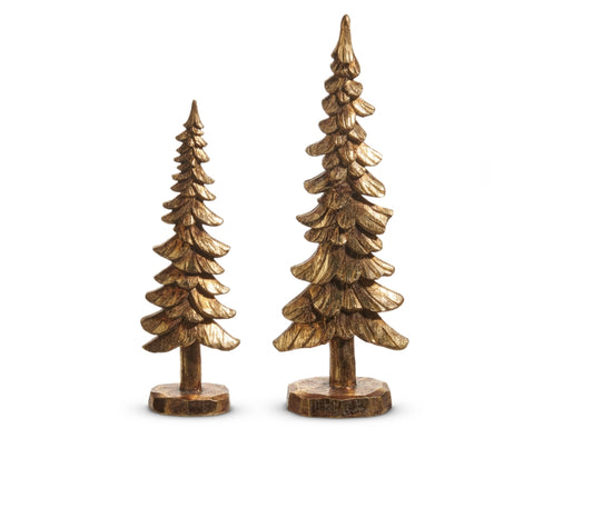 Gold Resin Christmas Tree - 2 Sizes
