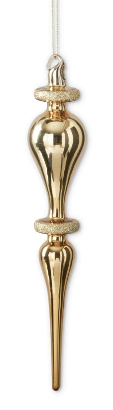 Gold Glass Finial Ornament - 3 Styles - This Product is for Local Pick up Only