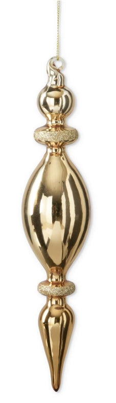 Gold Glass Finial Ornament - 3 Styles - This Product is for Local Pick up Only