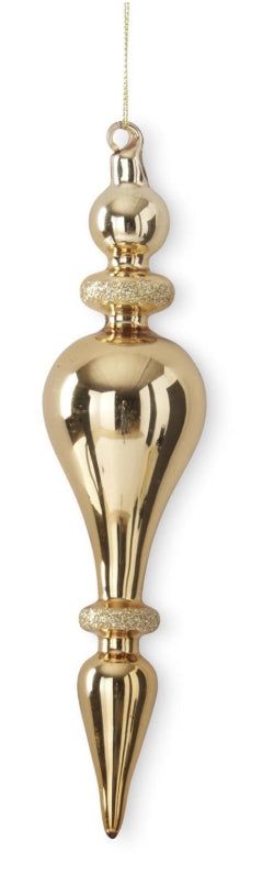 Gold Glass Finial Ornament - 3 Styles - This Product is for Local Pick up Only