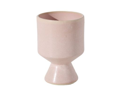 Pink De Vil Footed Vase - 6.5"x9"