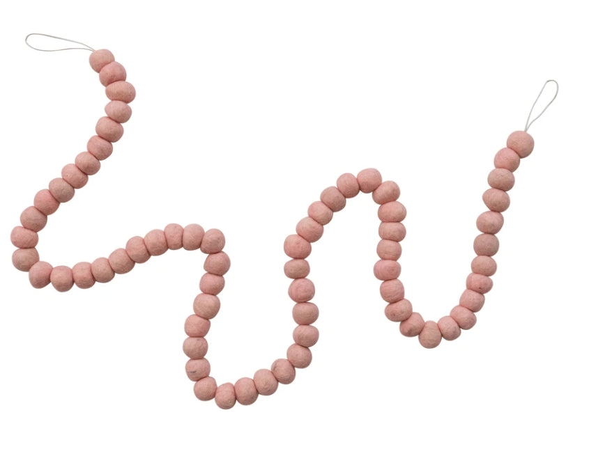 Blush Felt Garland - 72"