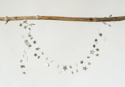 Gold Glitter Paper Star Garland - 72" - 2 Colors