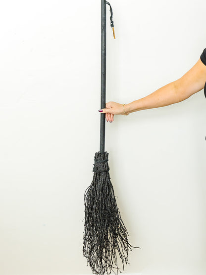 Black Witch's Broom - 59" LOCAL PICK UP ONLY ON THIS ITEM