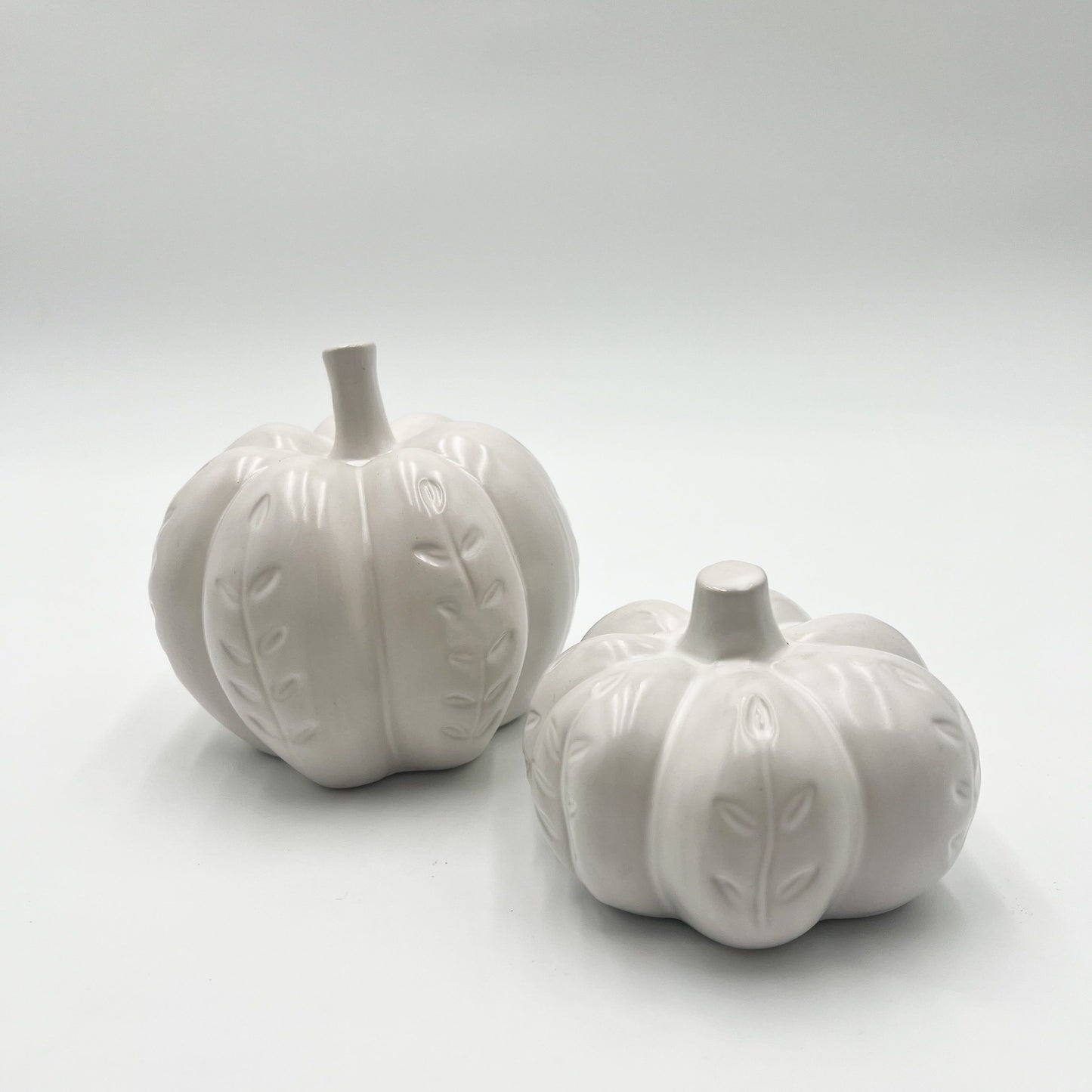 White Ceramic Pumpkin - Medium