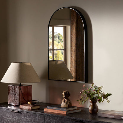 Arched Black Mirror - 21.00"w x 2.00"d x 32.00"h