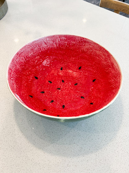 Watermelon Ceramic Bowl - 13"