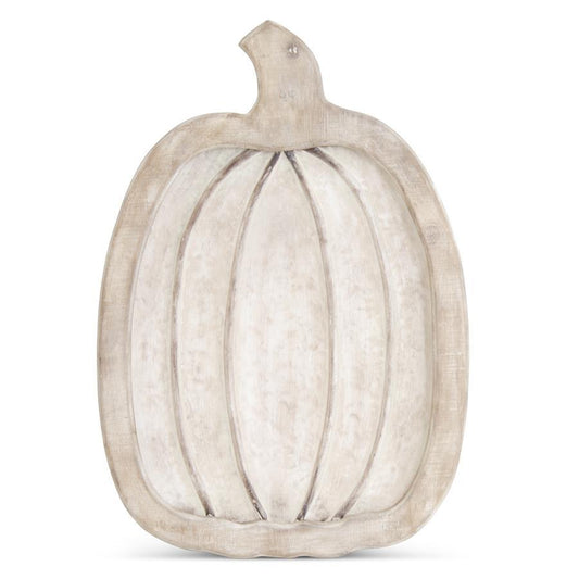 Wood Pumpkin Plate