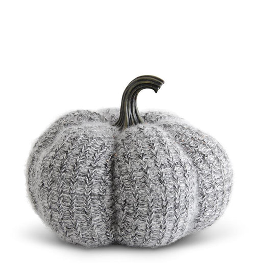 Black and White Knit Pumpkin - Large