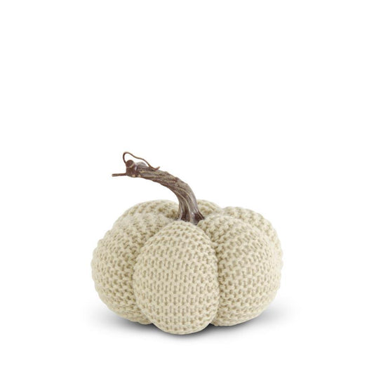 Cream Knit Pumpkin - Small