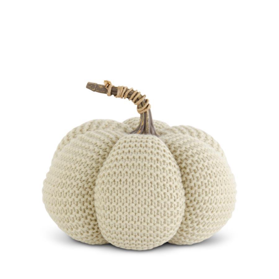 Cream Knit Pumpkin - Large