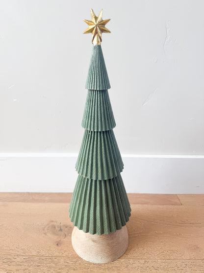 Green and Natural Wood Accordion Tree - 2 Sizes