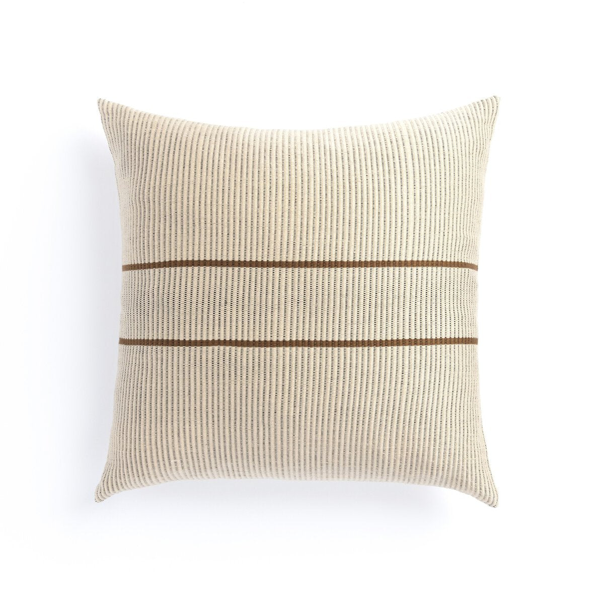 Beige striped pillow 20x20