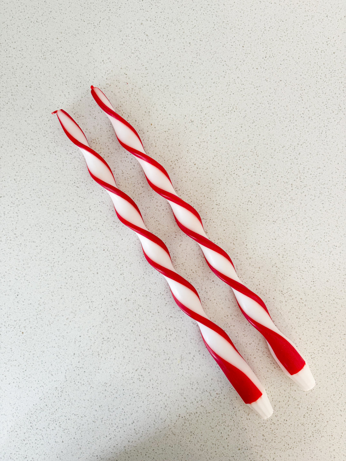 Red Candle Twisted Taper Set of 2 - 15.75"