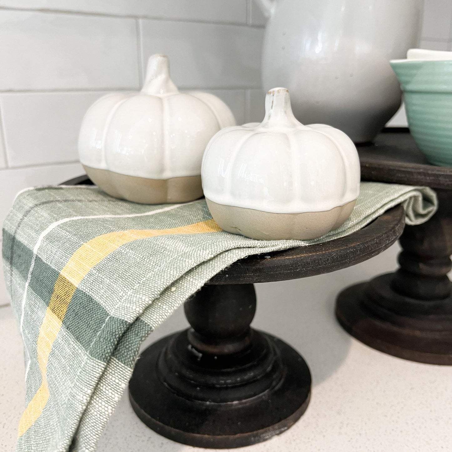 Small Glazed Ceramic Pumpkin