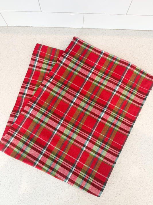 Plaid Woven Table Runner