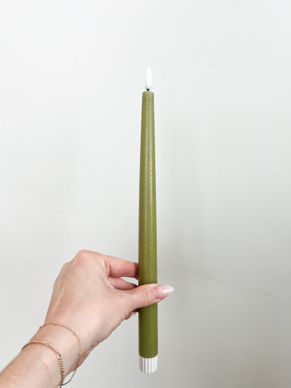 Flameless Taper Candle, Tall - Set of 2 - 4 Colors