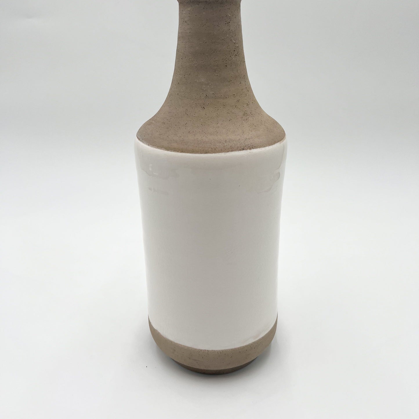 White and Natural Stone Vase - medium