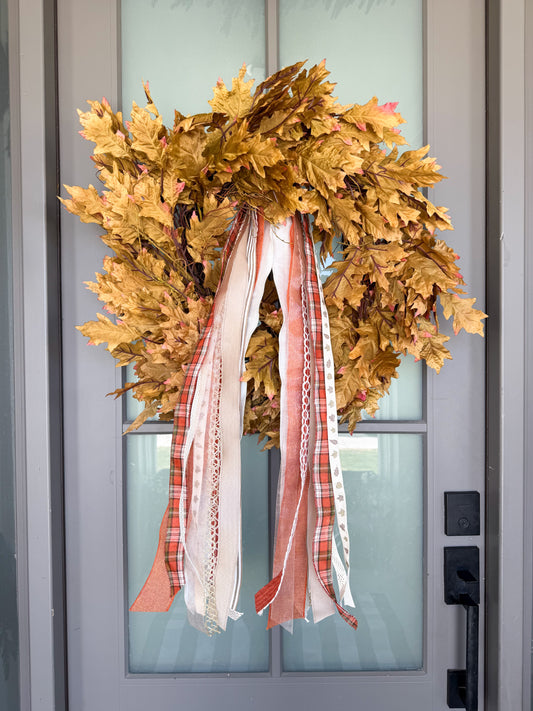 Falling Leaves Ribbon Bundle - 33"- 10 Pieces of Ribbon