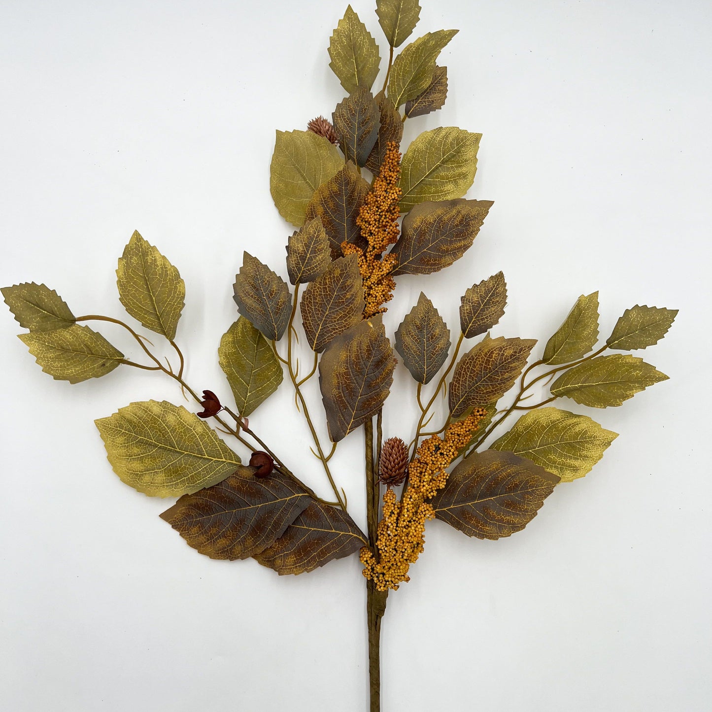 Green Birch Leaves Stem - 30”