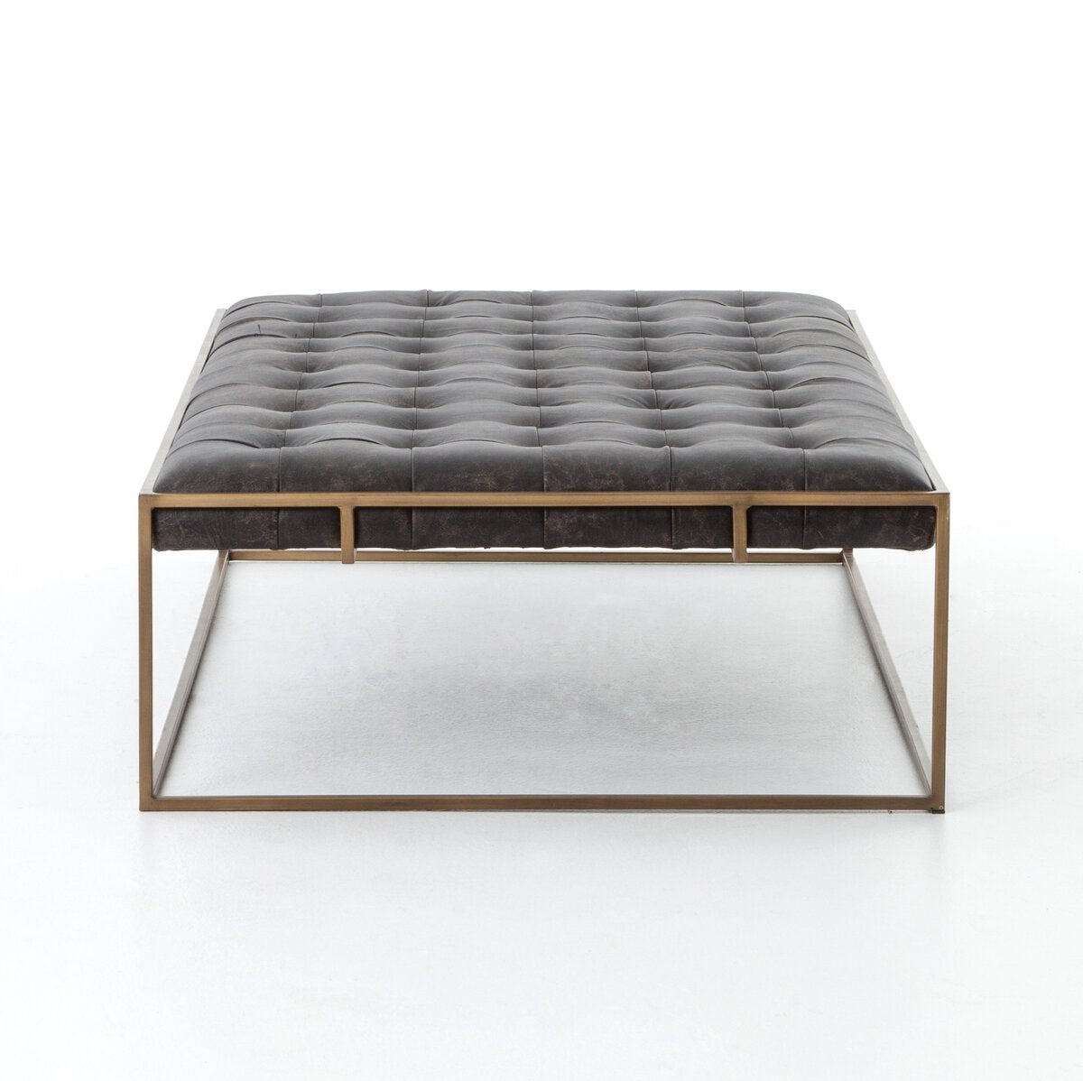 Leather coffee table - 63”
