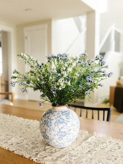 Light Blue & White Bell Flower Bundle